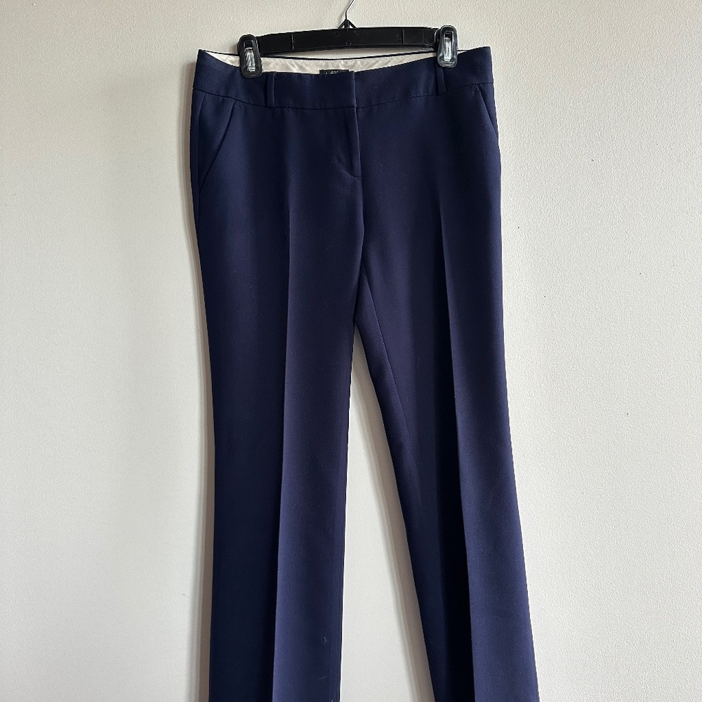 LOFT Zoe Boot Cut - Navy Wide Leg Work Pants